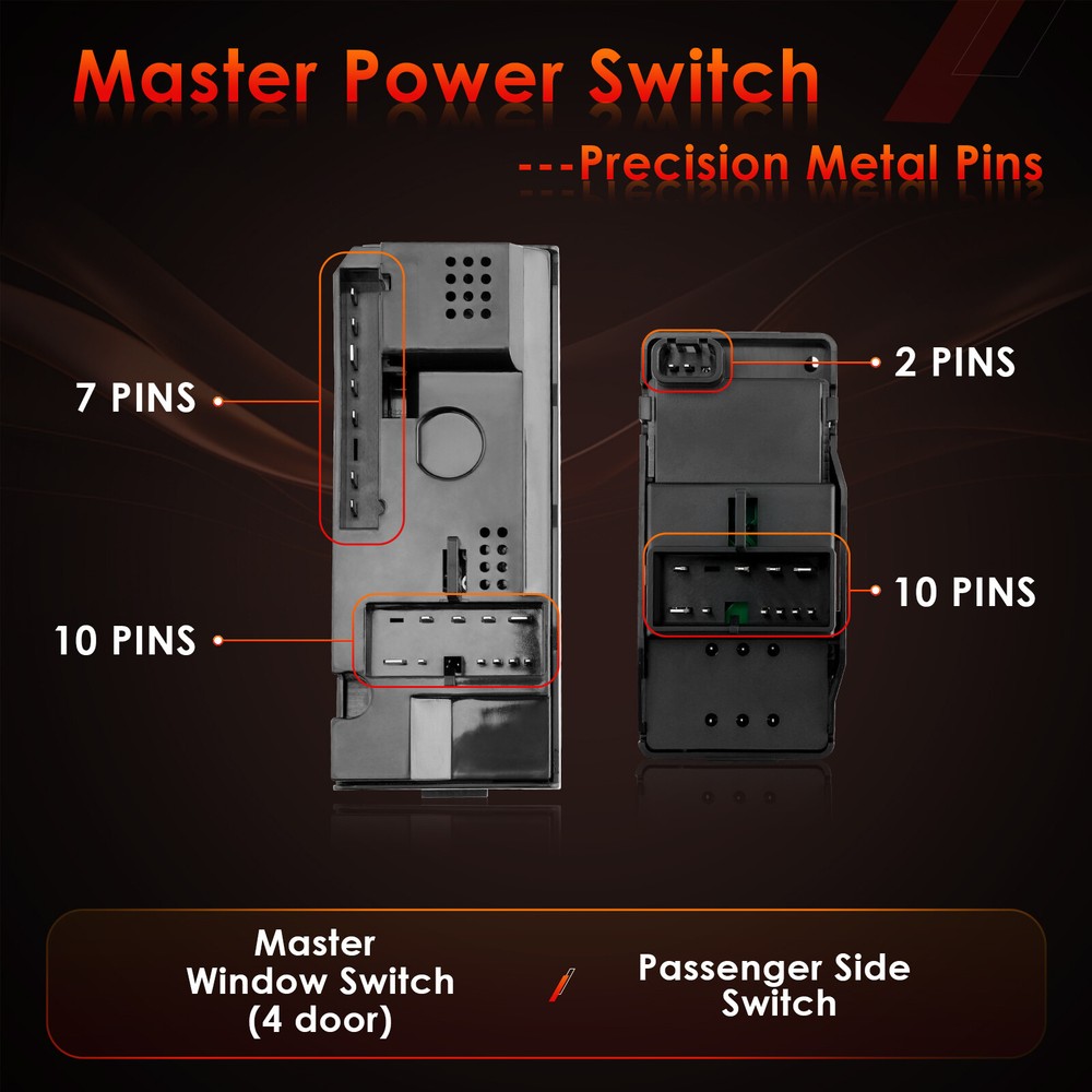 Master Power Window Switch Driver & Passenger Side For Chevy GMC C/K 1500-3500