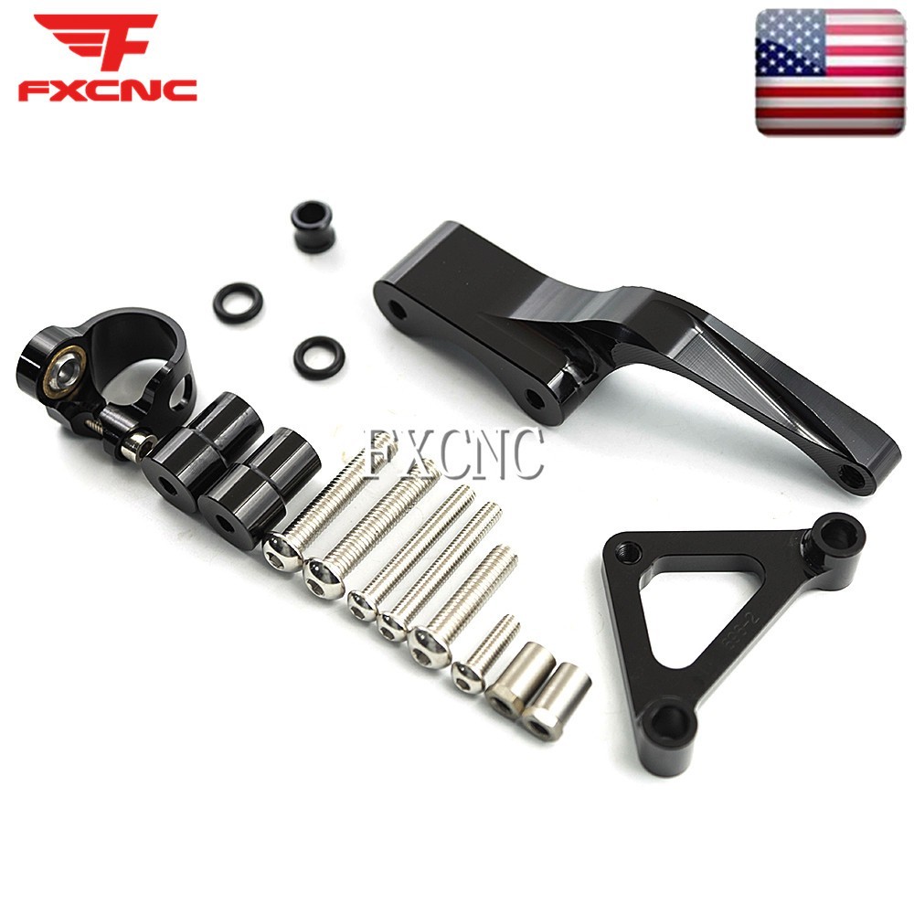 Steering Damper Stabilizer & Mount Bracket Kit Shock Set For Ducati Monster 696