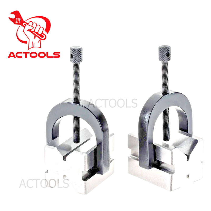 Precision Engineers All Steel Vee Blocks Clamp Set V Block Matched Pair ACTOOLS