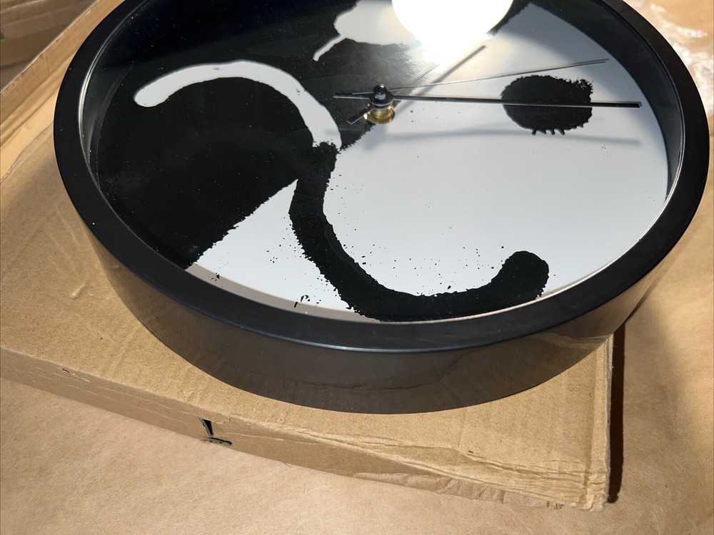 Two Smiley/Frown Wall Clocks - 9.75” Diameter