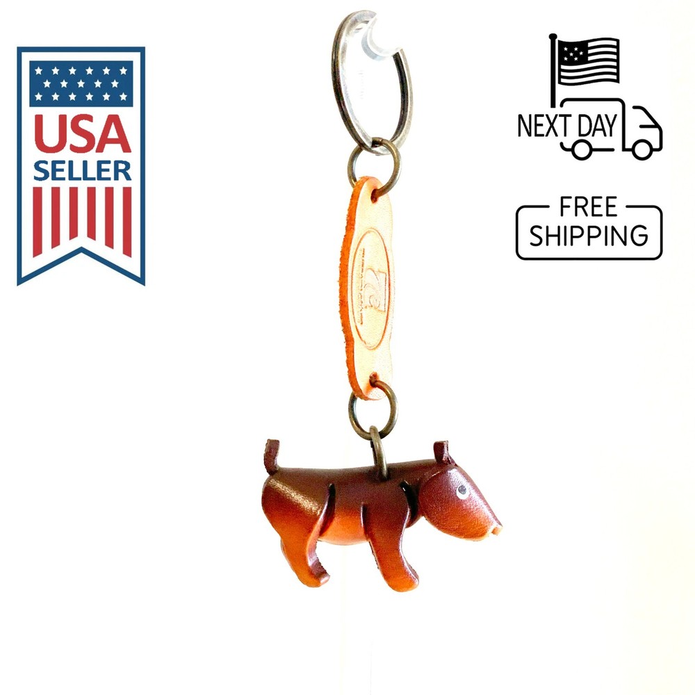 Bull Terrier Handmade Leather Keyring