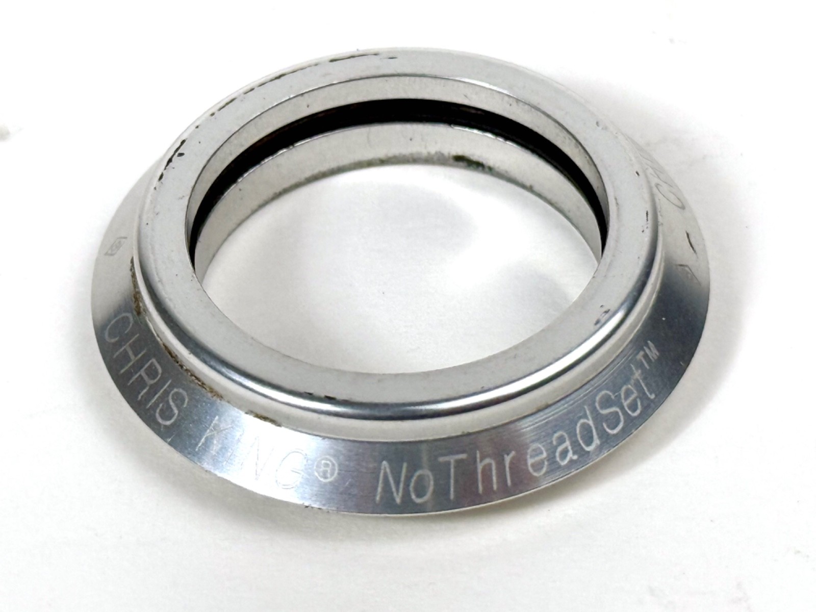 Vintage Chris King Headset 1-1/8" Sealed Bearing Threadless NoThreadset Silver