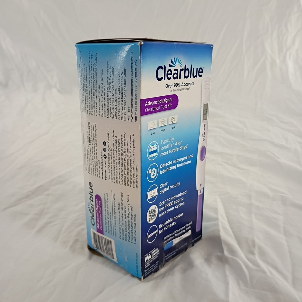 Clearblue Advanced Digital Ovulation Test Kit 30 Ovulation +Two Pregnancy Tests