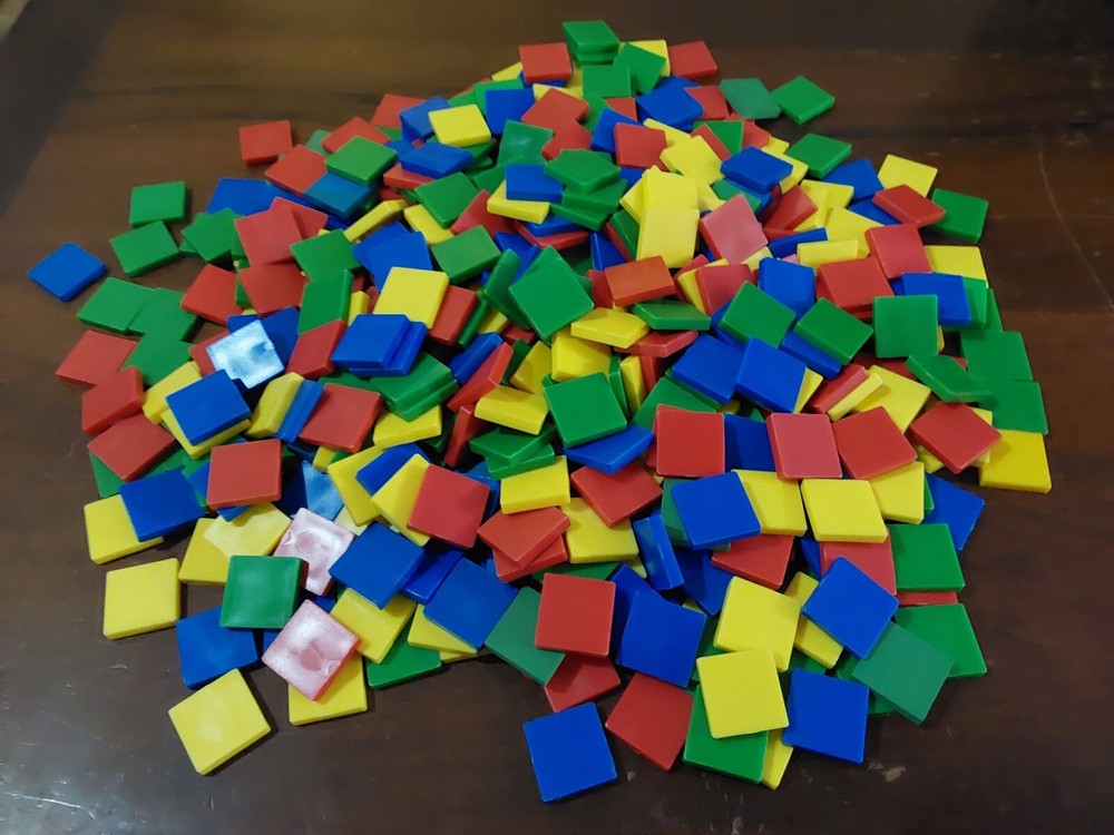 Math Manipulative Homeschool Learning 1'' Square Color Tiles 3Lbs Multi-Color
