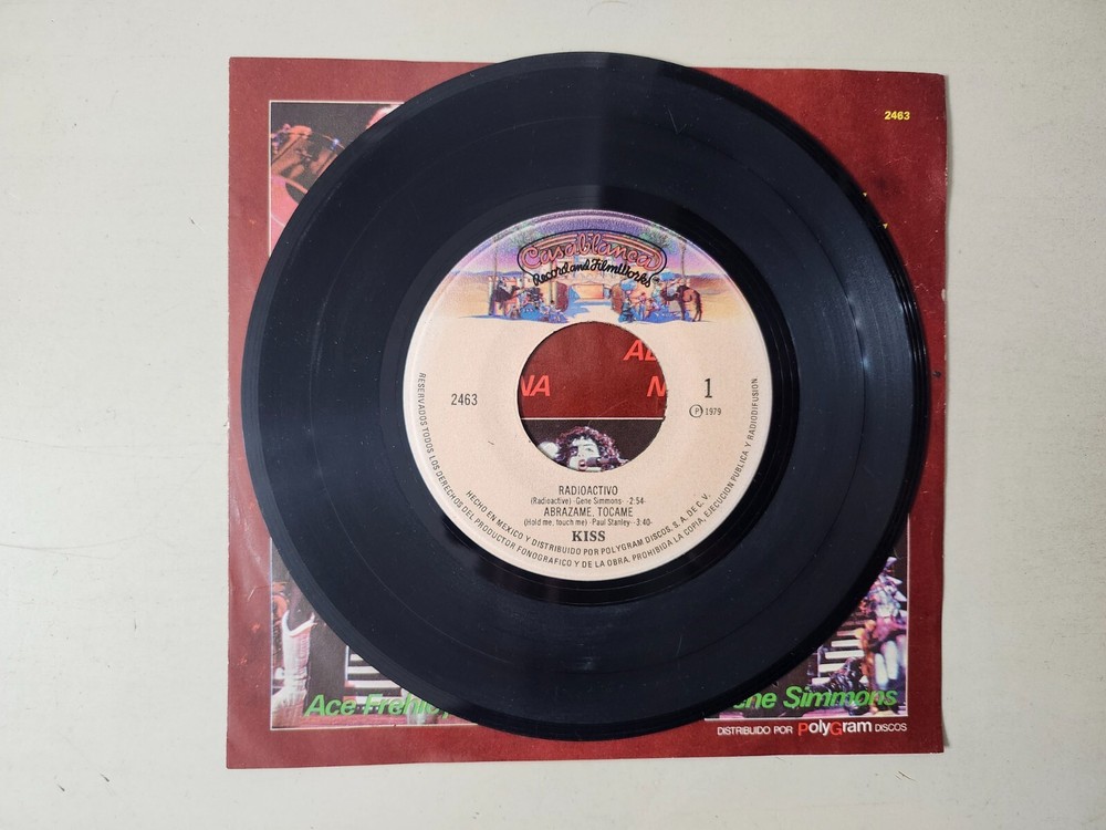 KISS SUPER RARE Vintage 1979 Mexico Best Of Solo Albums 45 Vinyl Polygram 2463