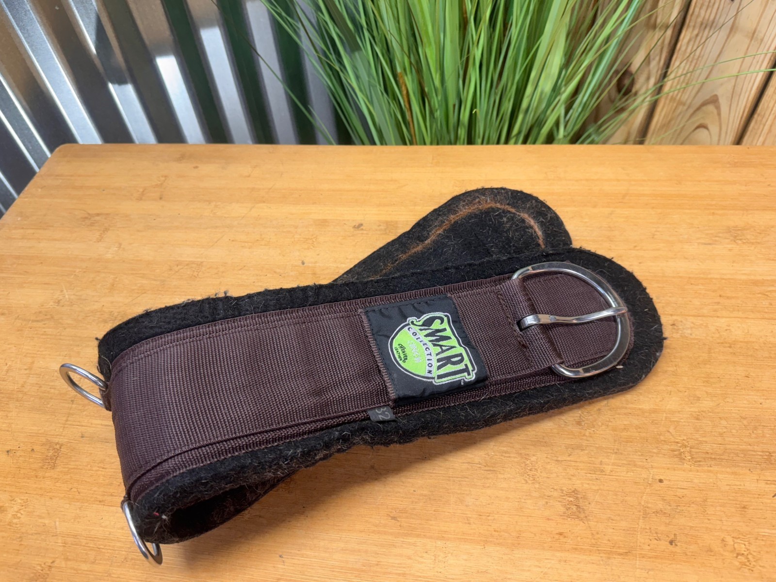 Weaver Smart Cinch Brown & Black Felt Western Horse Cinch Girth ~32"