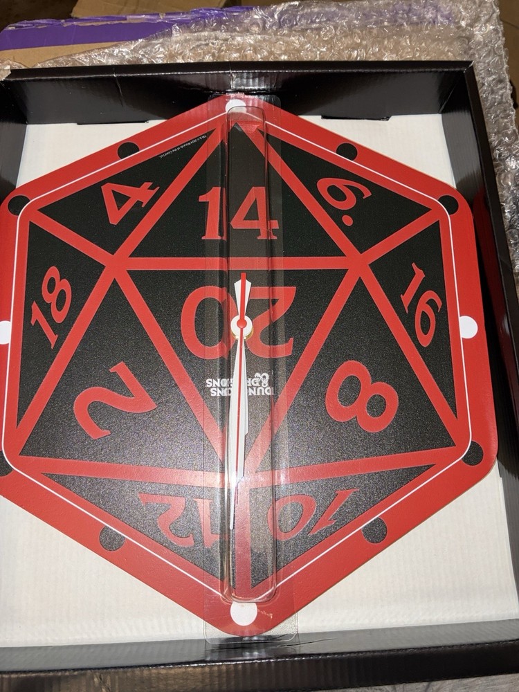 Bioworld Dungeons & Dragons D20 Sculpted Wall Clock