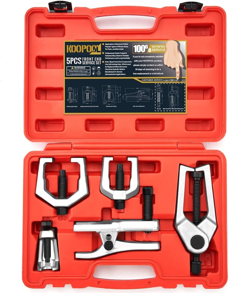 5-in-1 Front End Service Tool Set Ball Joint Separator Pitman Arm Tie Rod Puller
