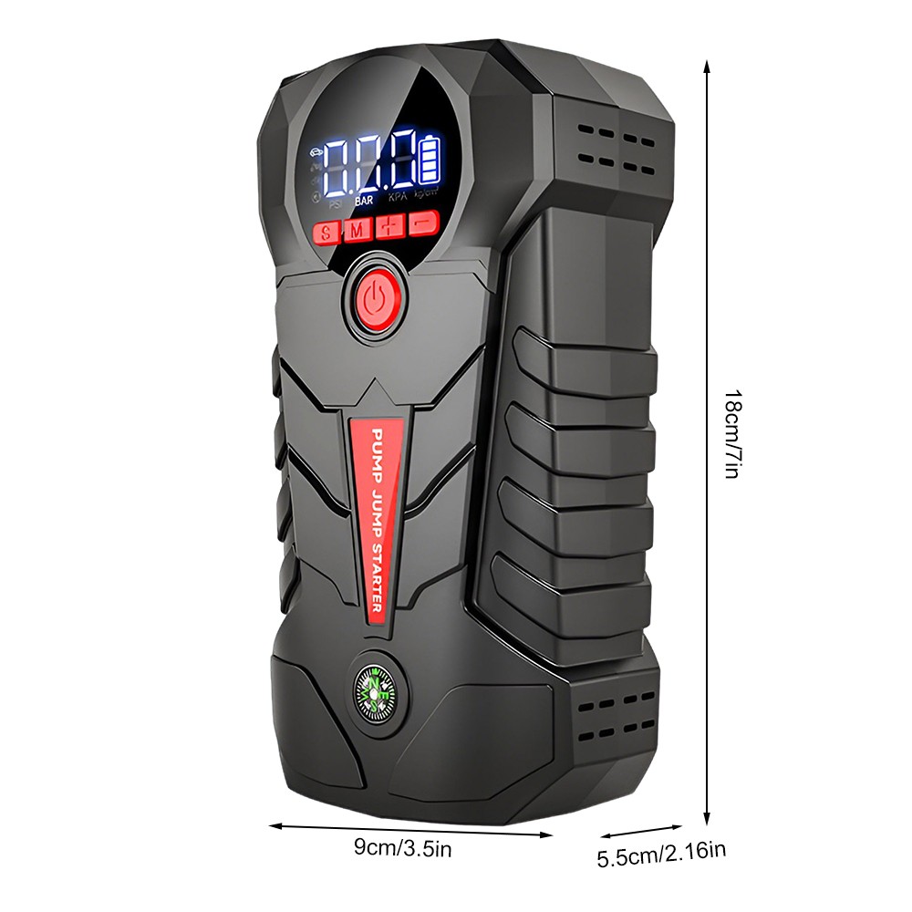 Portable Car Jump Starter with Air Compressor Inflator Air Pump Battery Charger