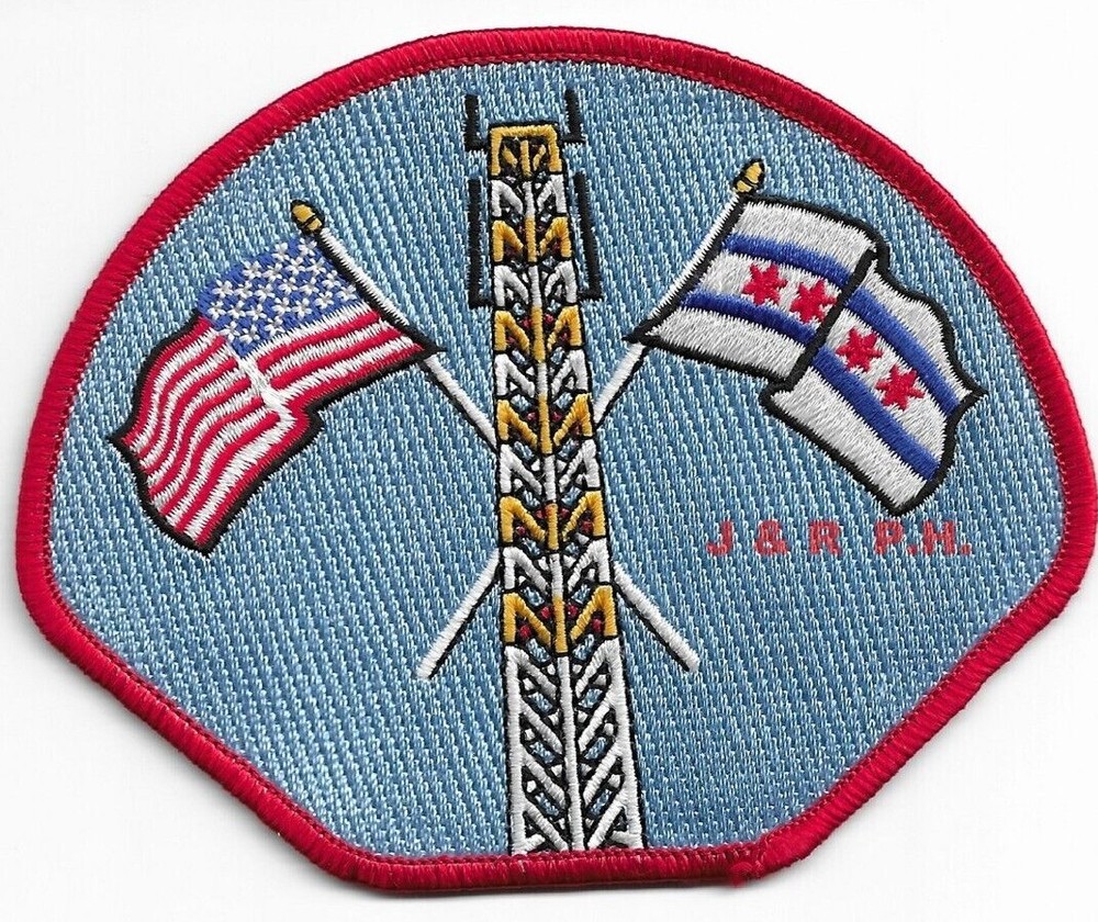 Chicago  Fire Dept., Illinois  (Blue - Tower)  (4.5" x 3.5" size) fire patch