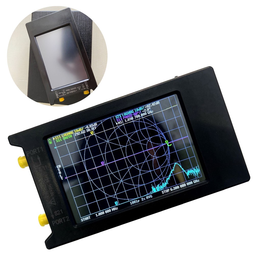 4" LiteVNA-64 VNA 50KHz-6.3GHz Analyzer Vector Network Analyzer Antenna Analyzer