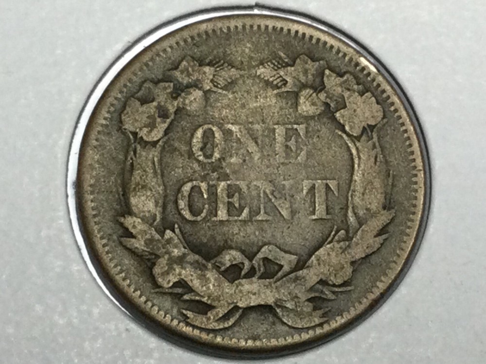 1858 small letters Flying Eagle Cent in very fine