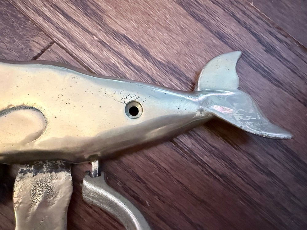 Solid Brass Door Knocker Whale Decorative 8.5x5