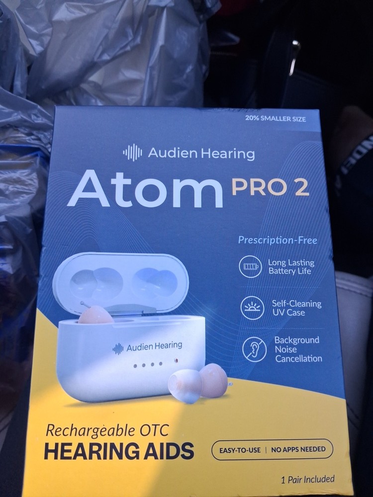 Audien ATOM PRO 2 Wireless Rechargeable OTC Hearing Aids