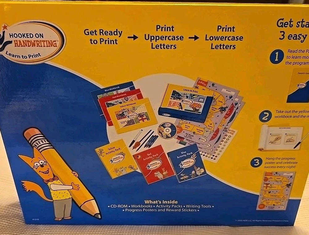 Hooked Phonics Hooked On Handwriting Learn To Print Activity Workbooks +CD-ROM