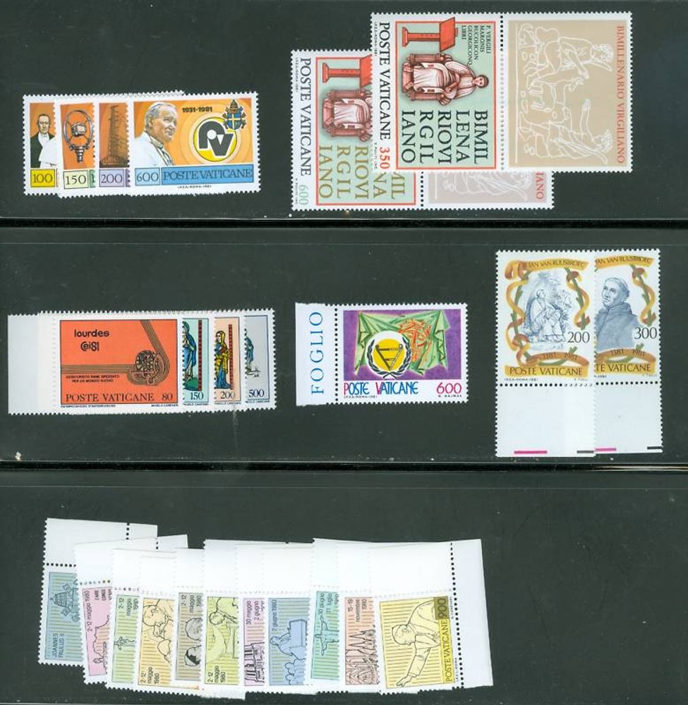 Vatican City 1981 Complete MNH Year Set