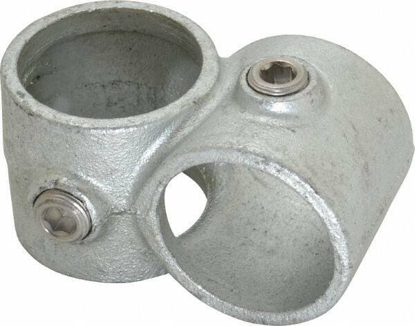 PRO-SAFE Galvanized Pipe Rail Fitting, 1-1/2" Pipe, Crossover, 1 Piece
