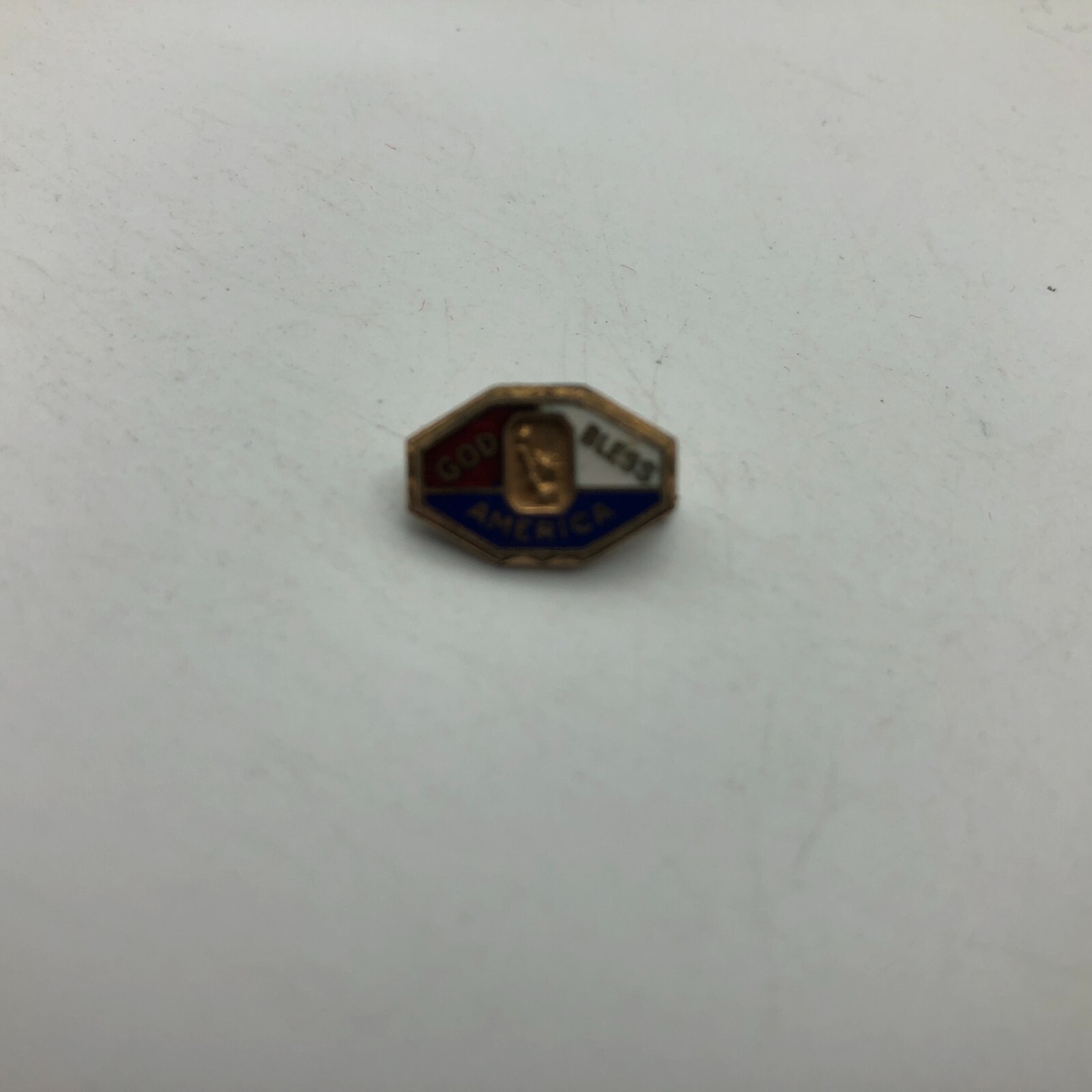 God Bless America 1923 Lady Liberty Vintage Enamel Lapel Pin