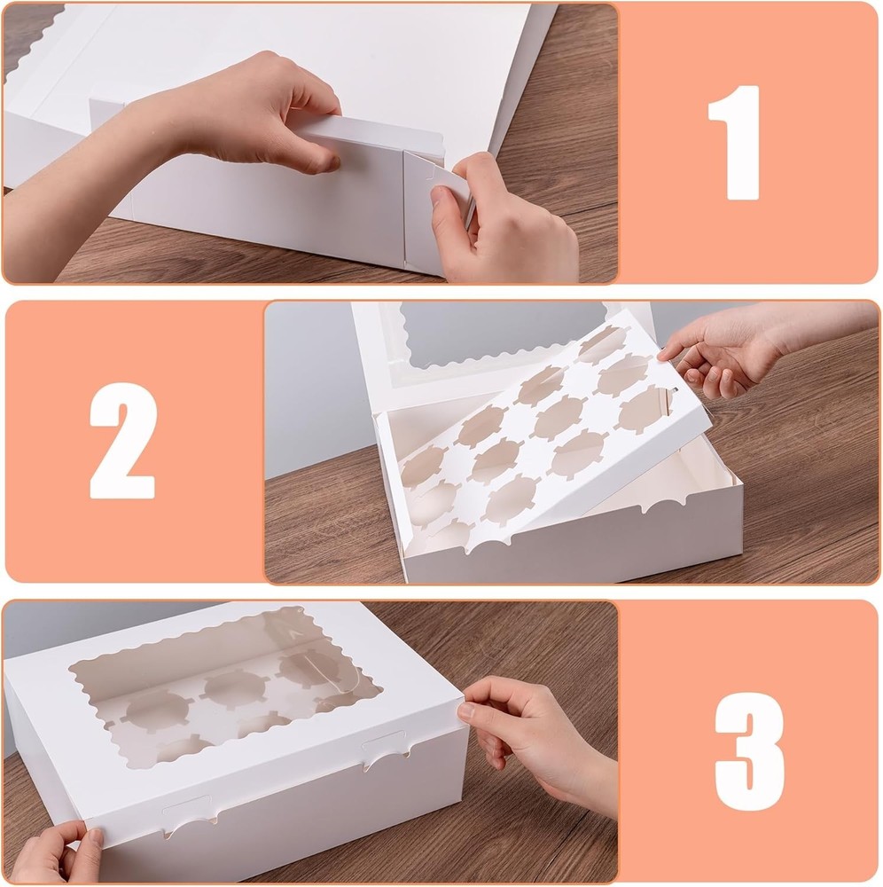 4PCS Stackable Cupcake Holders with Removable Inserts – Perfect for Events