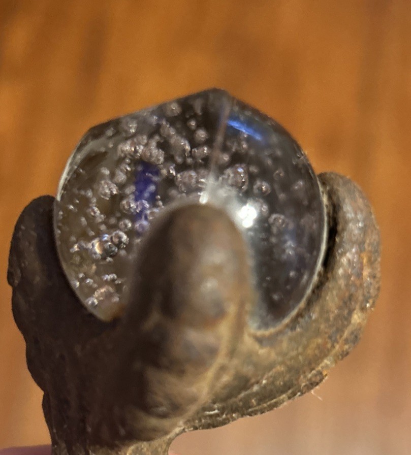 Set of 4 Vintage Art Deco Cast Iron Glass Claws and Ball Furniture Feet Casters