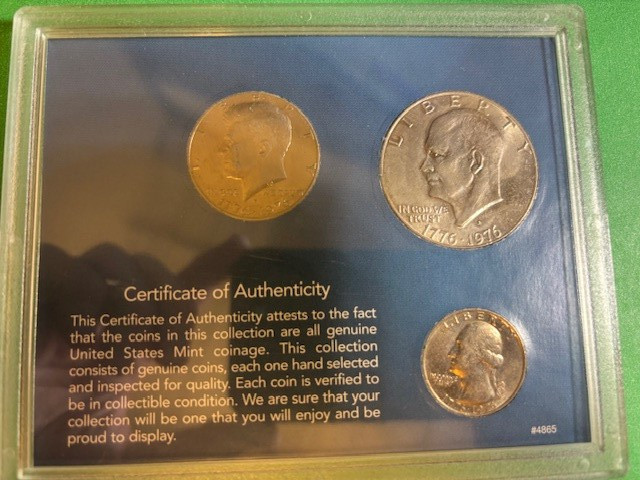 25th anniversary US Bicentennial collection COA case