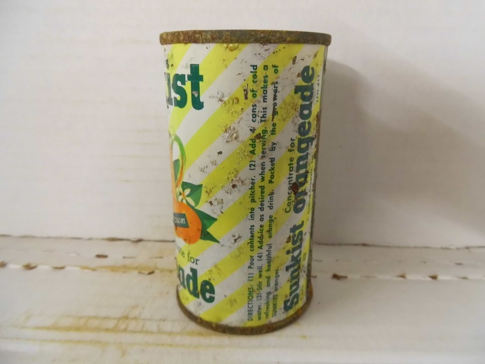 SUNKIST ORANGE MAKE 1 QUART CONCENTRATED 6 OZ FLAT TOP CAN