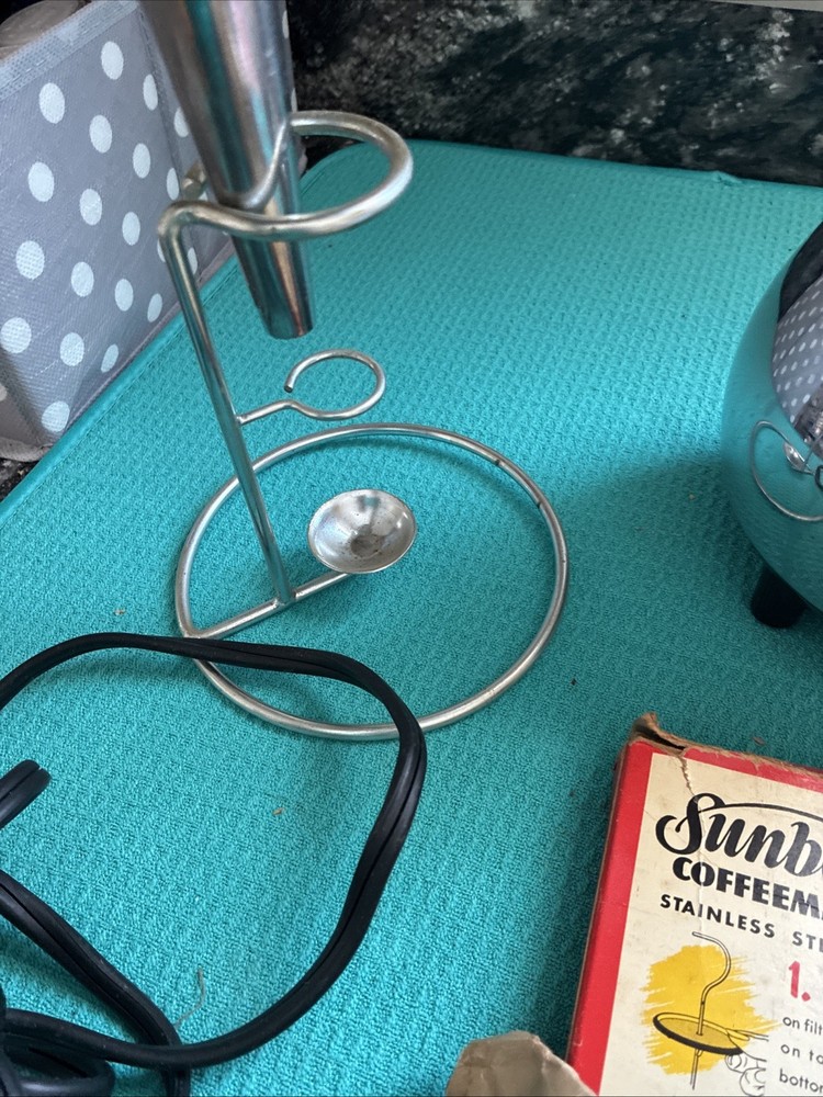 Vtg Sunbeam Coffeemaster C30-A Chrome Automatic Siphon Coffee Pot Double Bubble