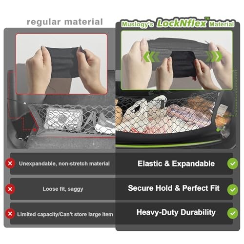 Envelope Style Trunk Cargo Net Compatible with 2015-2020 Chevy Suburban, GMC
