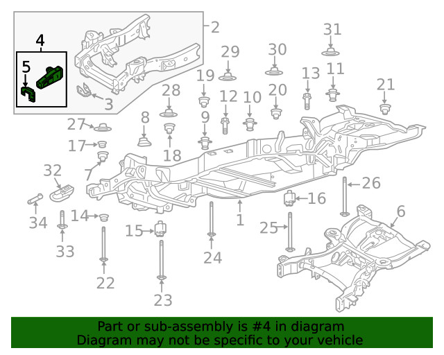 Genuine Ford Rail End JL1Z5D058A