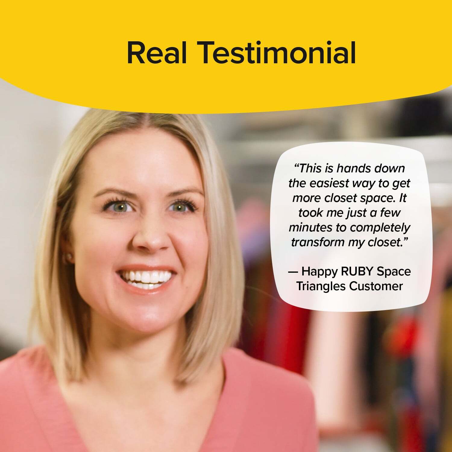 RUBY Space Triangles AS-SEEN-ON-TV, Creates Up to 3X More Closet Space