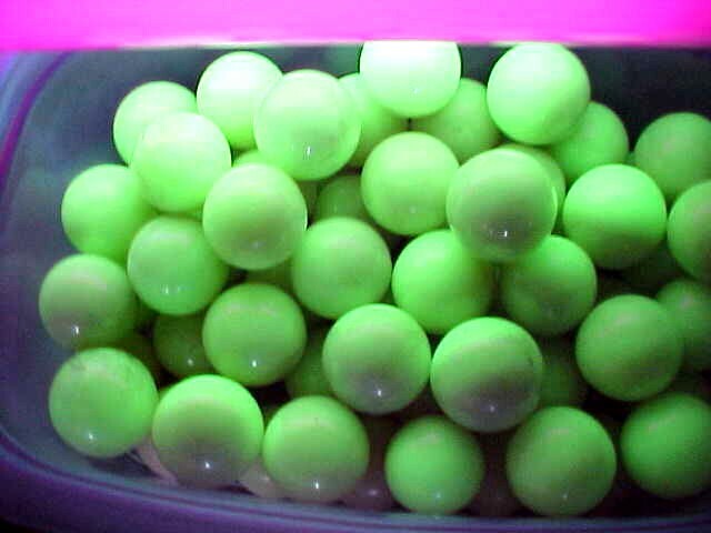 10 MARBLE KING BURMESE GLASS UV REACTIVE  9/16 " ( + or-)MARBLES $9.99 Lot A