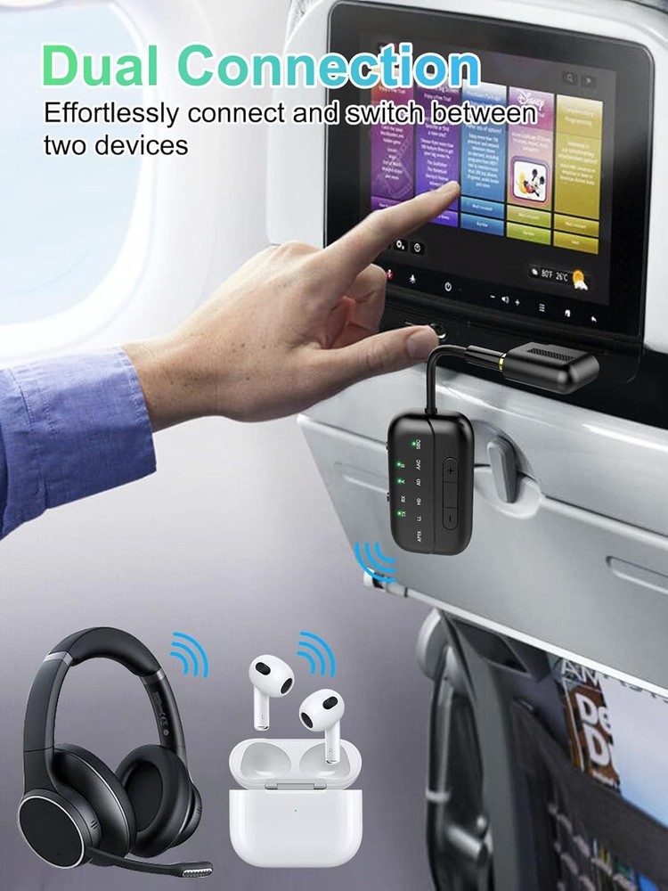 2026 Pro Bluetooth 5.4 Transmitter Receiver with Qualcomm Chipset,2-in-1 Airp...