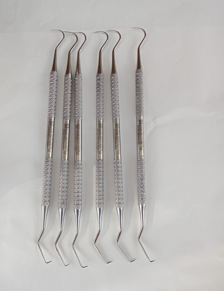 12 Pcs Dental Probe #5 Explorer Double Ended Denture Instruments German Grade