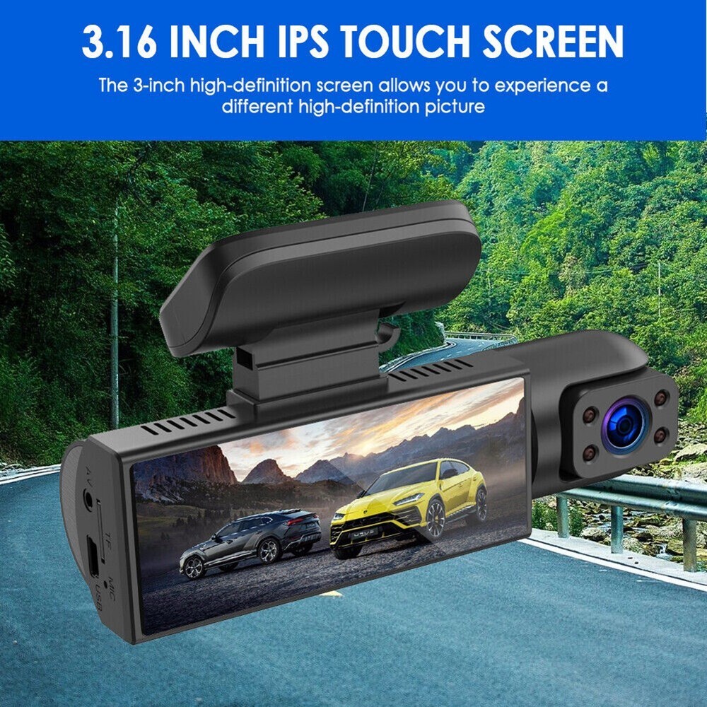 1440P HD Lens Car DVR Dash Cam Driving Recorder Front Inside Camera G-sensor