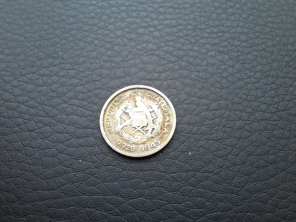 Guatemala 5 Centavos 1945 Silver Coin