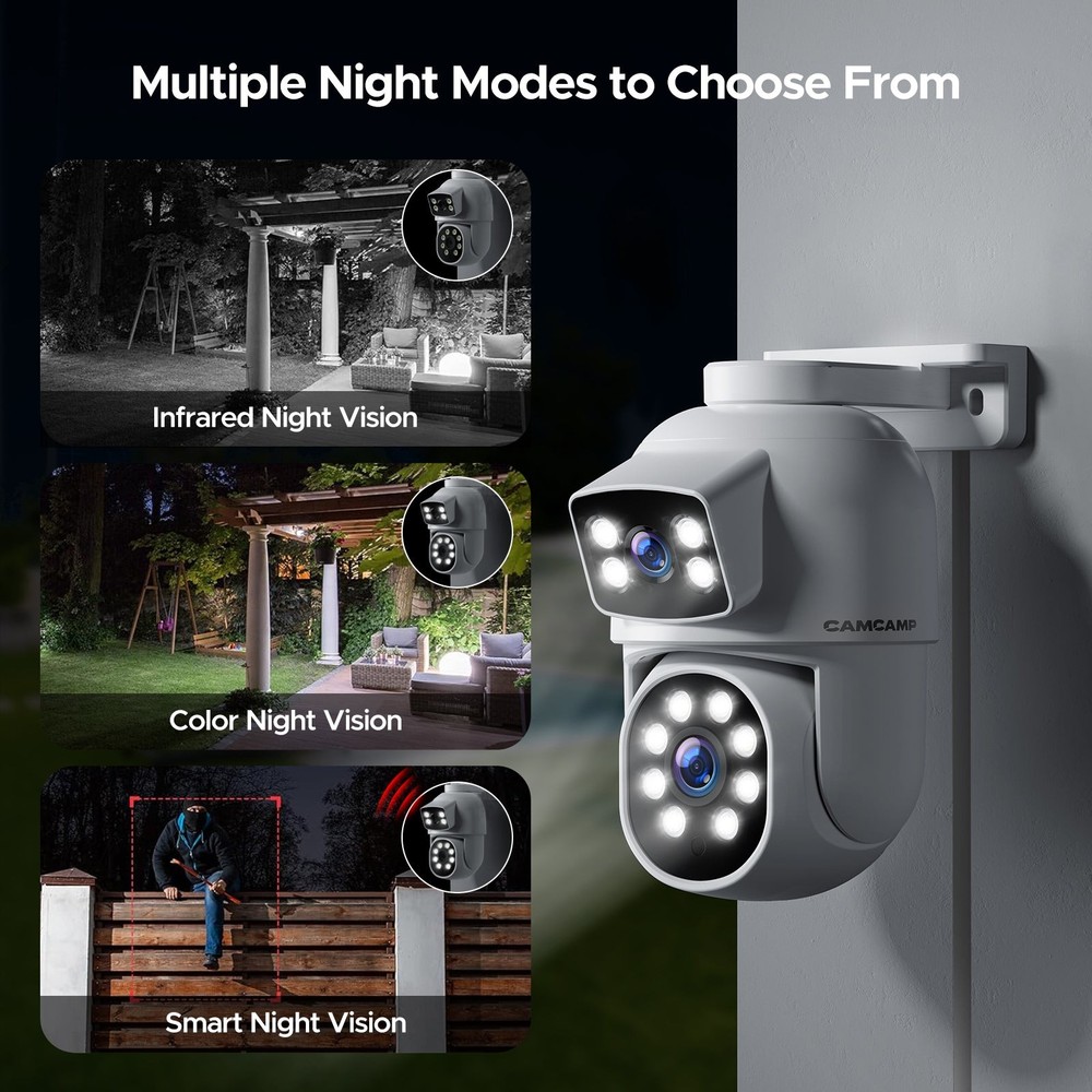 🔥CAMCAMP 4MP PoE CCTV Camera Systems 8CH 500GB NVR Wired Security Camera System