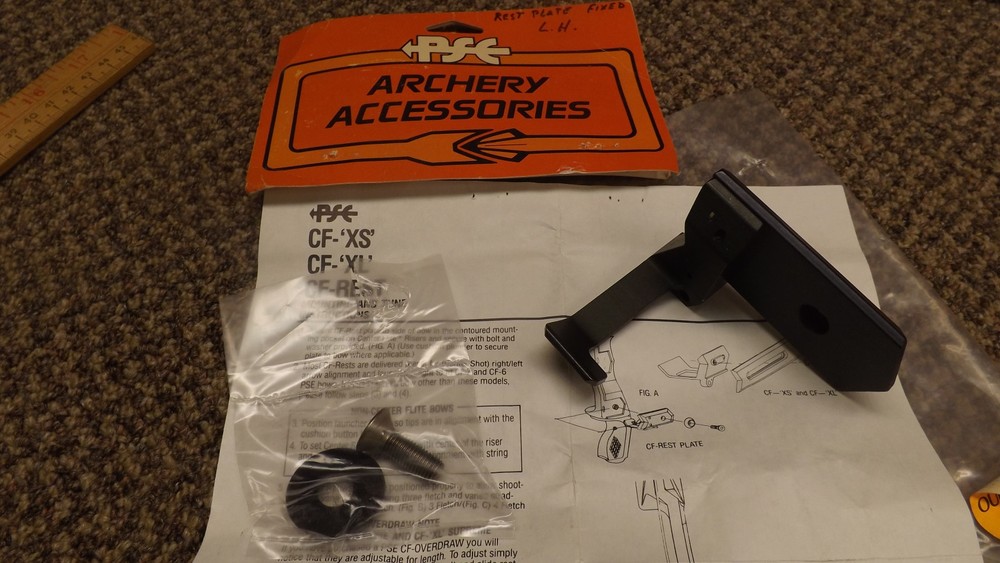 NEW PSE CF Fixed Arrow Rest Plate 2363 LH Flite Series Bow
