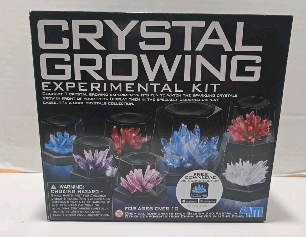 NEW Crystal Growing Science Experimental Kit 7 Crystals STEM New