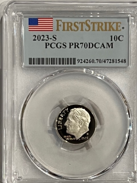 2023 S Roosevelt Dime PCGS PR70 First Strike Clad