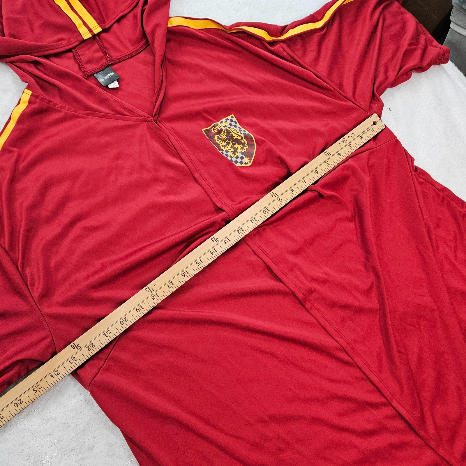 Harry Potter Gryffindor Robe Scarf and Tie Adult One Size Red Robe With Hood