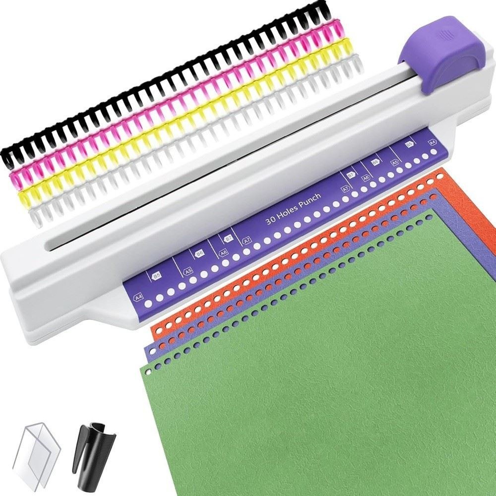 Hand Push Binder 30 Hole Binder Machine Coil Binder Home Desktop Binder