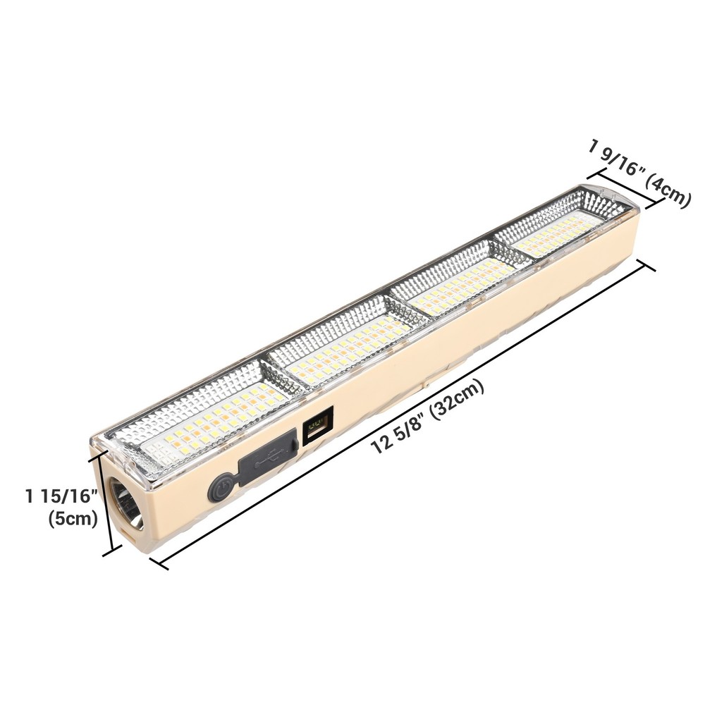 InstaHibit 3 Pcs Rechargeable Magnetic Work Light LED w/ Hook 5 Modes for Canopy