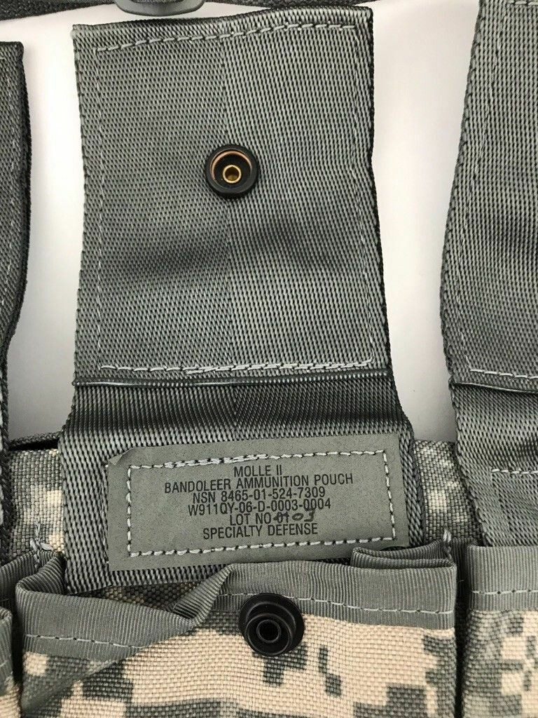 6 Magazine ACU Bandoleer Pouch, MOLLE Mag Pouches Military Army UCP Camo EXC