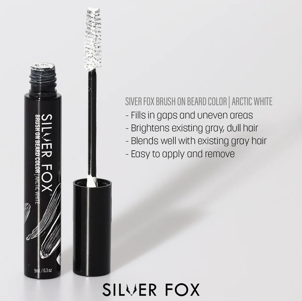 Silver Fox Arctic White Brush on Beard Color