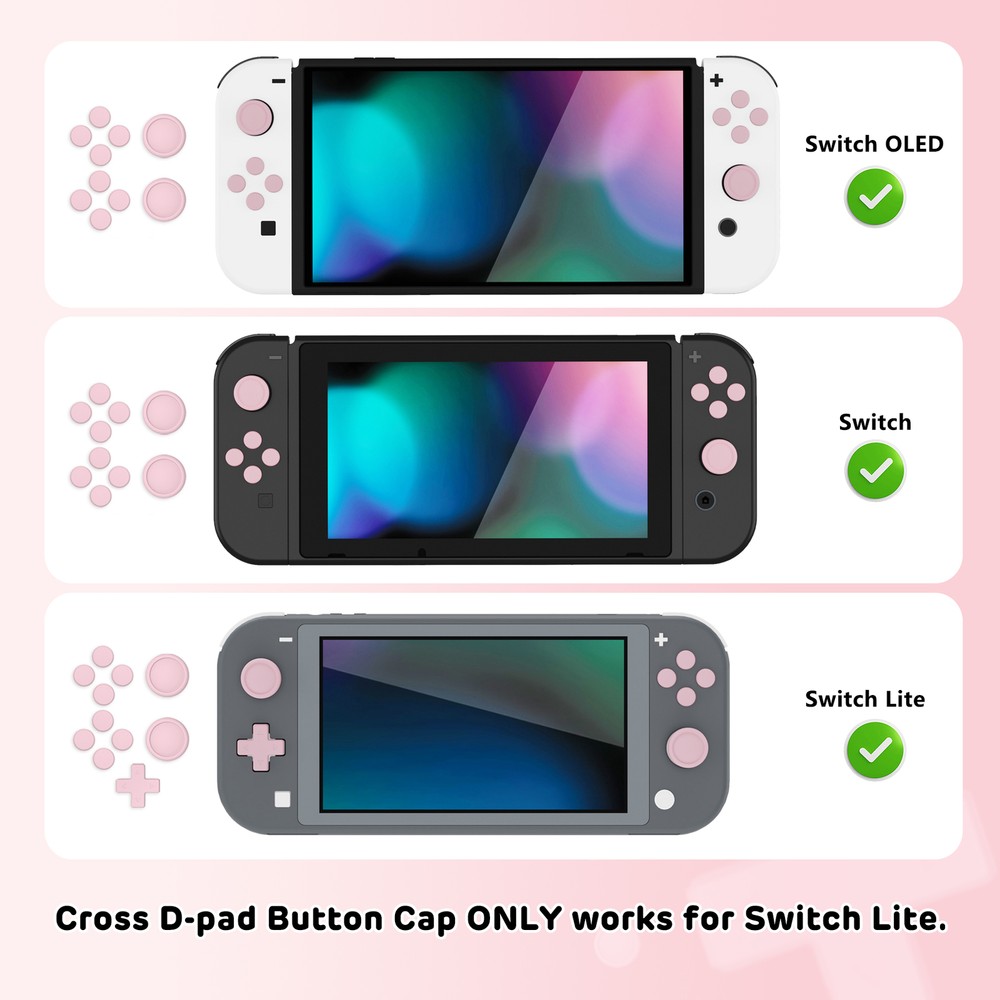PlayVital Case Button Covers Thumb Grip Set for Nintendo Switch/OLED/Switch Lite