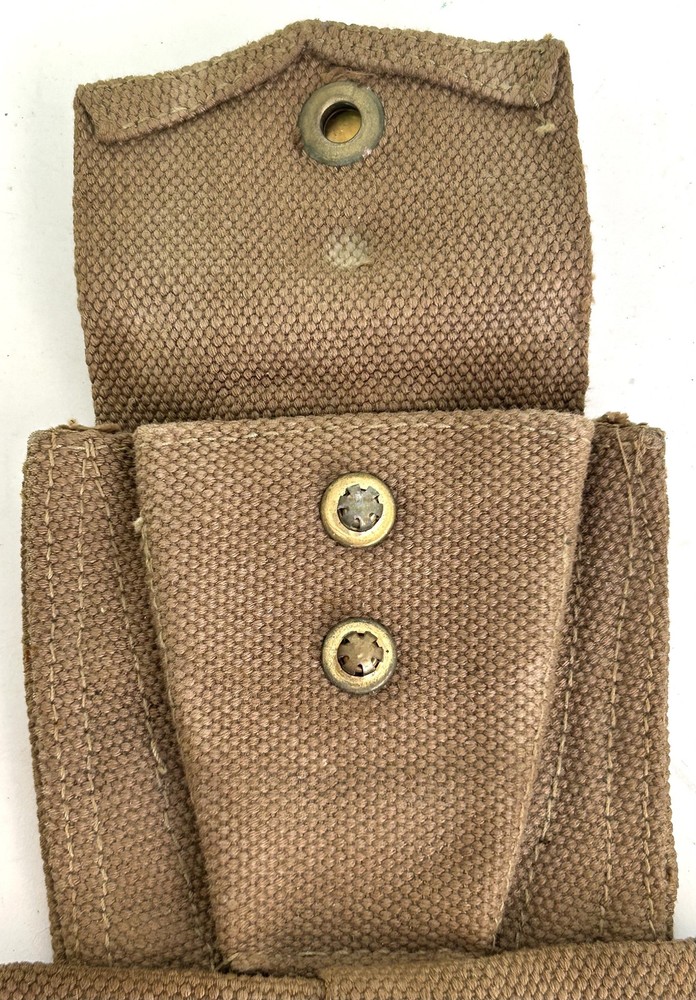 British Military Issue 37 Pattern Empty Triple Ammunition Webbing Pouch