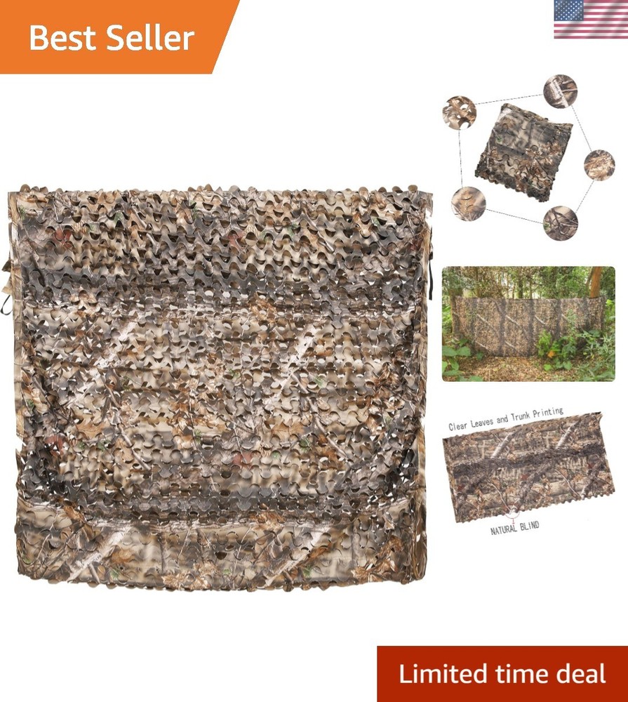300D Polyester Hunting Camouflage Netting - Versatile 5x6.5ft Stealth Solution