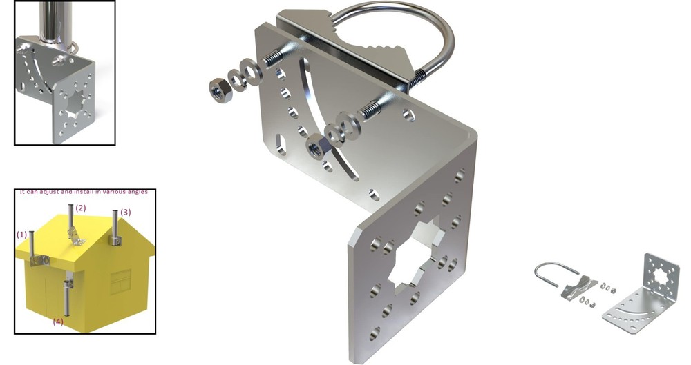 Starlink Antenna Wall Mount Bracket - Adjustable Angle & Durable Design