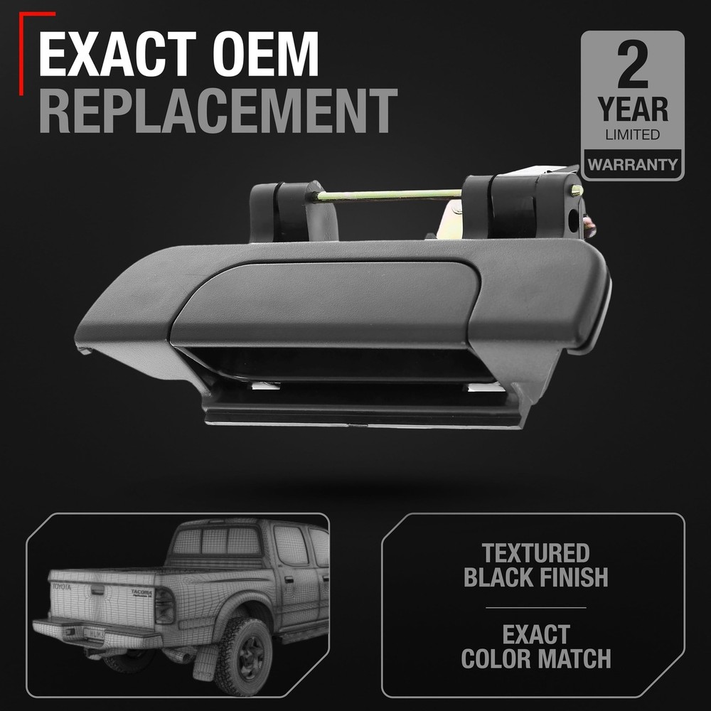 Tailgate Handle Assembly Replacement - (Plastic), Black