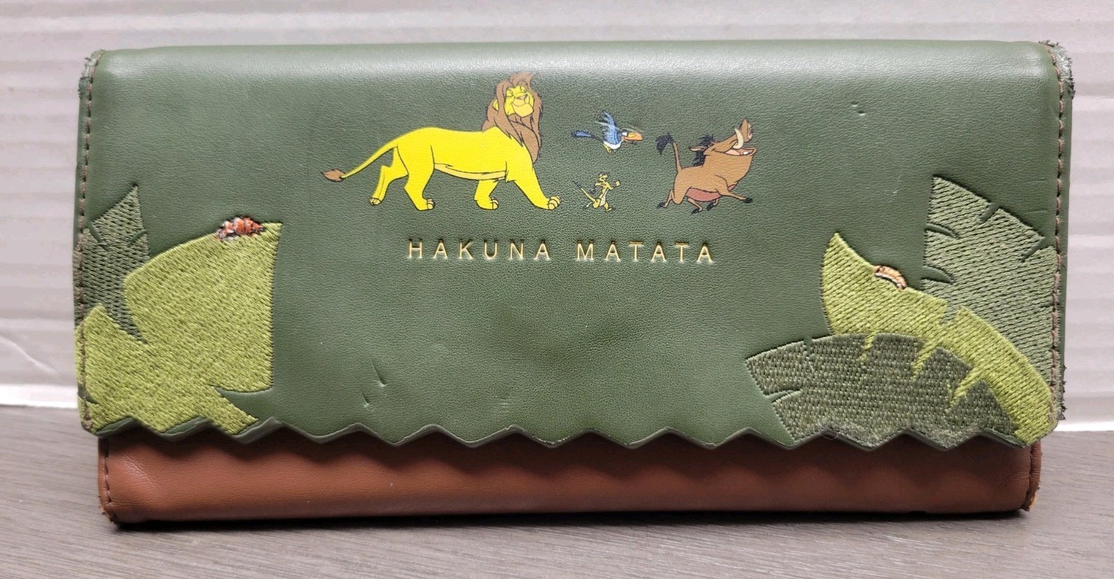 Loungefly Disney Lion King Hakuna Matata Wallet Brown Faux Leather Zip